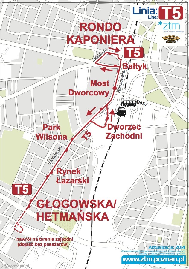 Linia T5 będzie kursować po ul. Głogowskiej | fot. ZTM