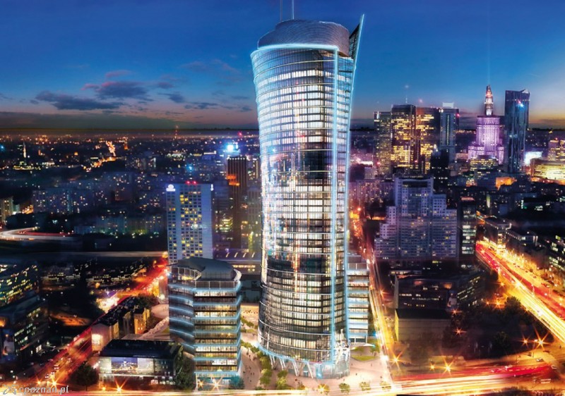 To tutaj ma się mieścić nowa siedziba firmy Samsung - Warsaw Spire wciąż powstaje | fot. warsawspire.pl