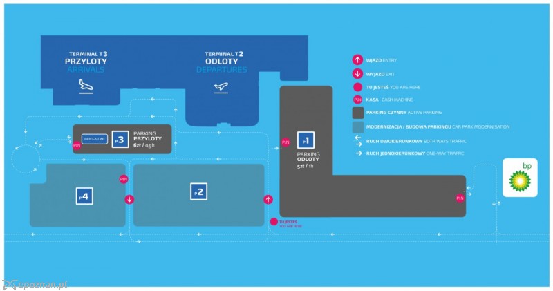 Informacje o układzie komunikacyjnym przy lotnisku | fot. Port Lotniczy Ławica