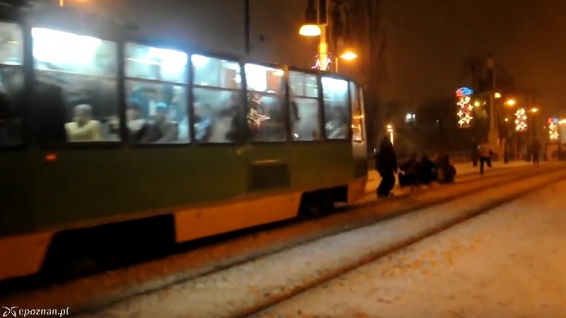 Kulig za tramwajem w Poznaniu | fot. YouTube