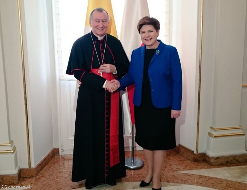 Premier Beata Szydło z Pietro Parolinem | fot. Kancelaria Prezesa Rady Ministrów /Twitter