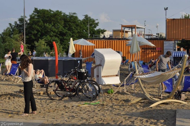 Basen na plaży miejskiej na Chwaliszewie | fot. Facebook Plaża Miejska w Starym Korycie Warty