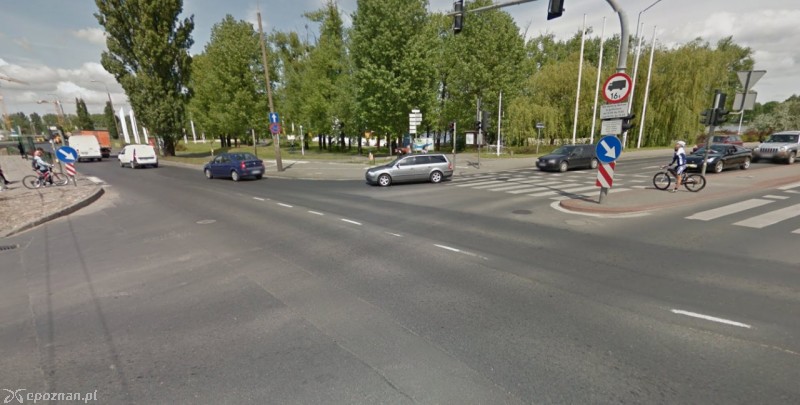 Prace obejmą m.in. skrzyżowanie Jana Pawła II / Baraniaka | fot. Google Street View