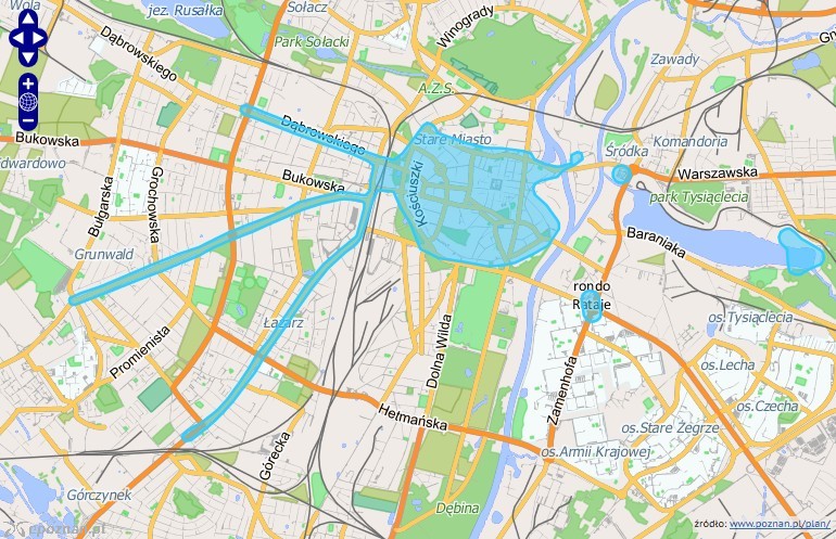 Zasięg bezpłatnego internetu | fot. UM Poznań