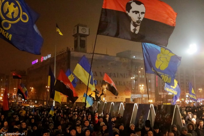 Manifestacja Prawego Sektora i Swobody na kijowskim Majdanie | fot. wikimedia