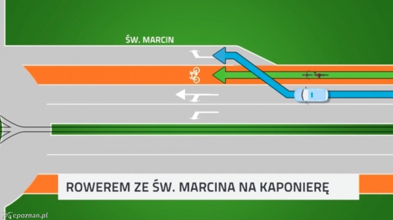Problematyczny przejazd na dojeździe do Kaponiery