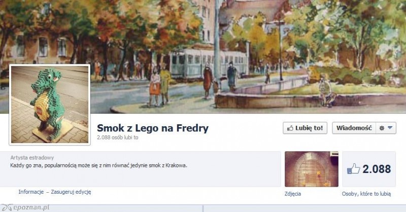 fot. Facebook Smok z Lego na Fredry