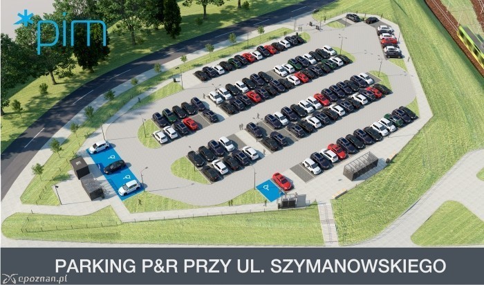 Wizualizacja parkingu, który powstaje przy os. Sobieskiego | fot. PIM