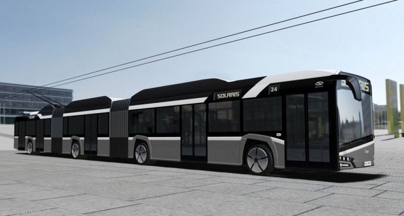 Projektowany dwuprzebugowy trolejbus | fot. Solaris