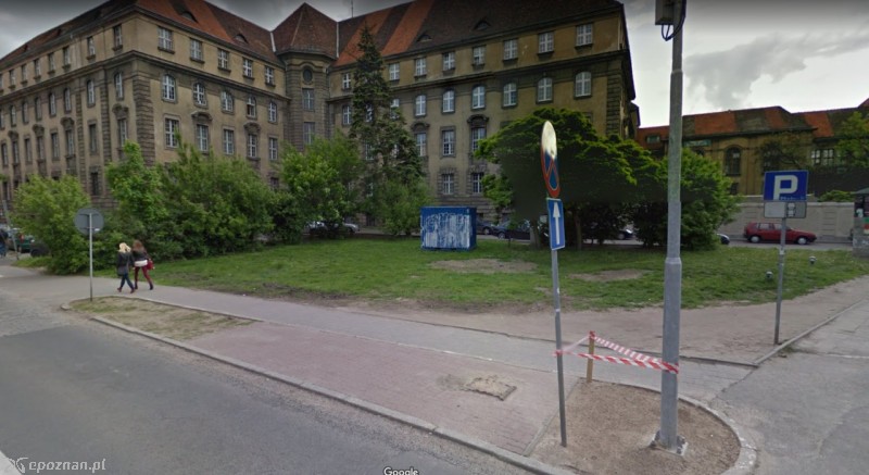 Działka u zbiegu Kościuszki i Taylora fot. Google Maps