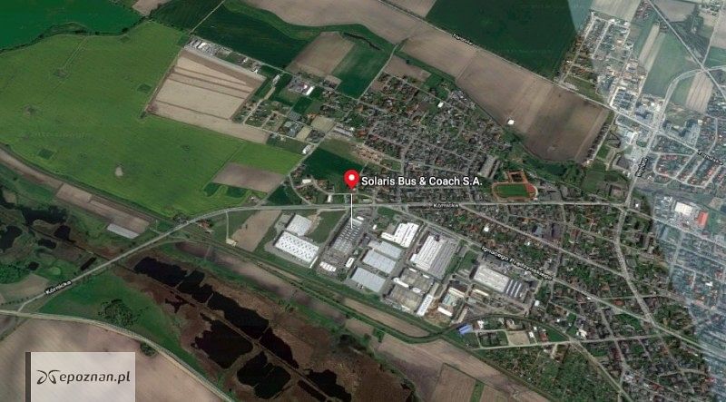 Obecna fabryka Solaris w Środzie Wlkp | fot. Google Earth