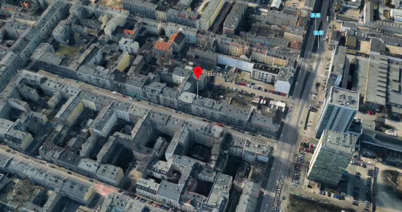 Kamienica przy ul. Staszica 7 | fot. Google Earth