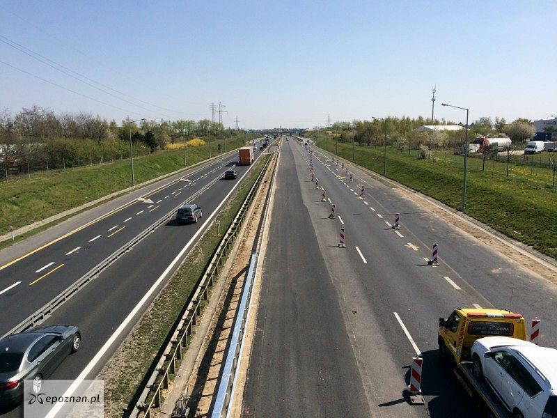 Cały czas trwa poszerzanie A2 na poznańskim odcinku | fot. Autostrada Wielkopolska