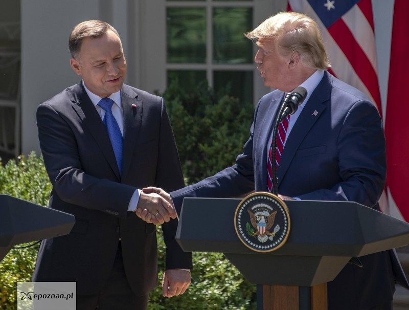 Spotkanie prezydentów Dudy i Trumpa w czerwcu tego roku | fot.  PAP/Newscom
