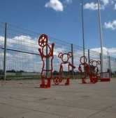 Stojaki rowerowe na INEA Stadionie | fot. Fundacja Allegro All For Planet 