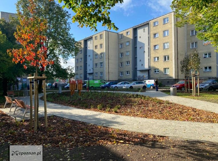 Skwer przy ul. Traugutta po odnowieniu | fot. UM Poznań