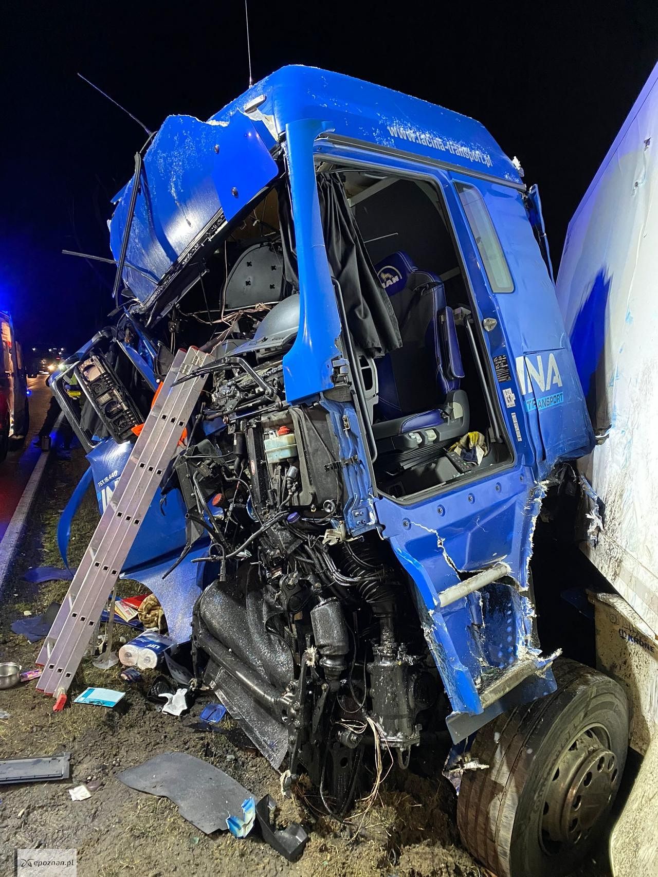 Wypadek w Koszkowie. | fot. kpt. Wybierała W/ KPPSP Gostyń