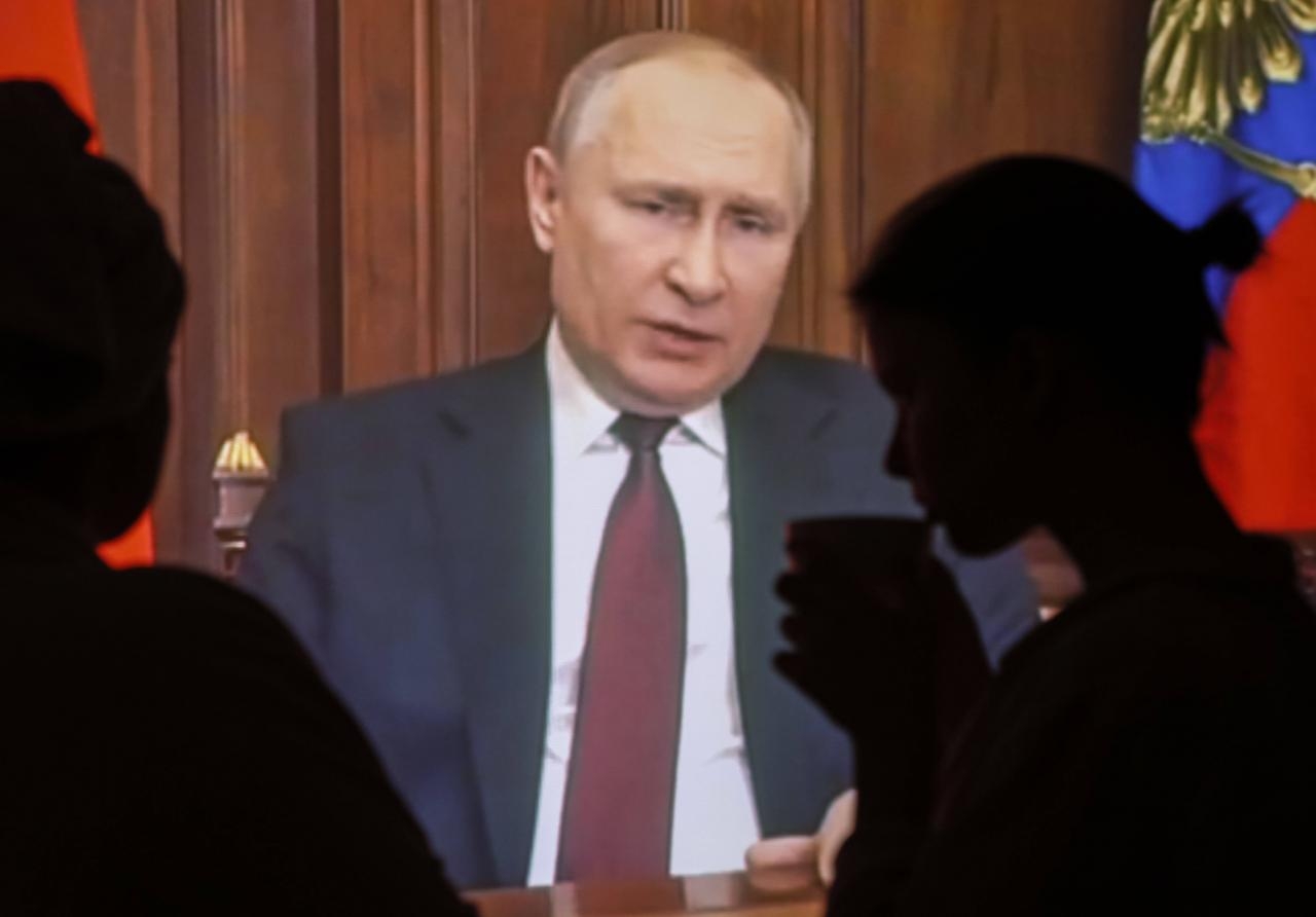 Poranne orędzie prezydenta Władimira Putina | fot. PAP / EPA