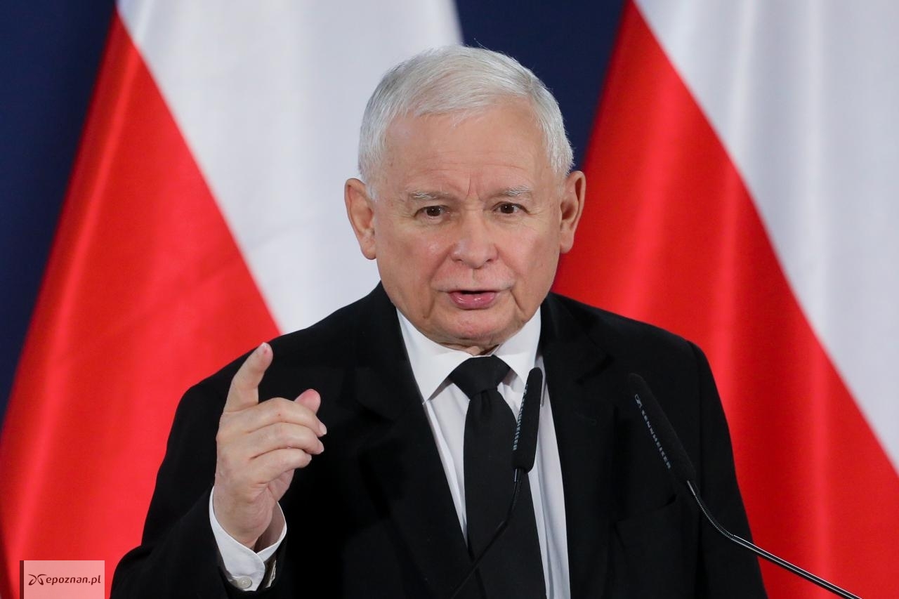 Jarosław Kaczyński na spotkaniu w Grójcu. | fot. Paweł Supernak/PAP