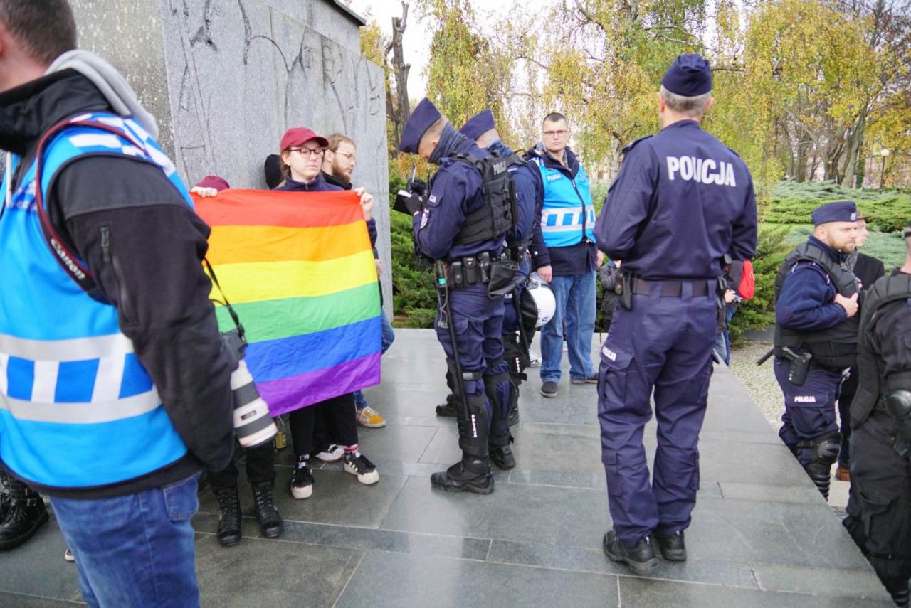 Incidente de la bandera del arcoíris durante el Desfile de la Libertad en Poznań