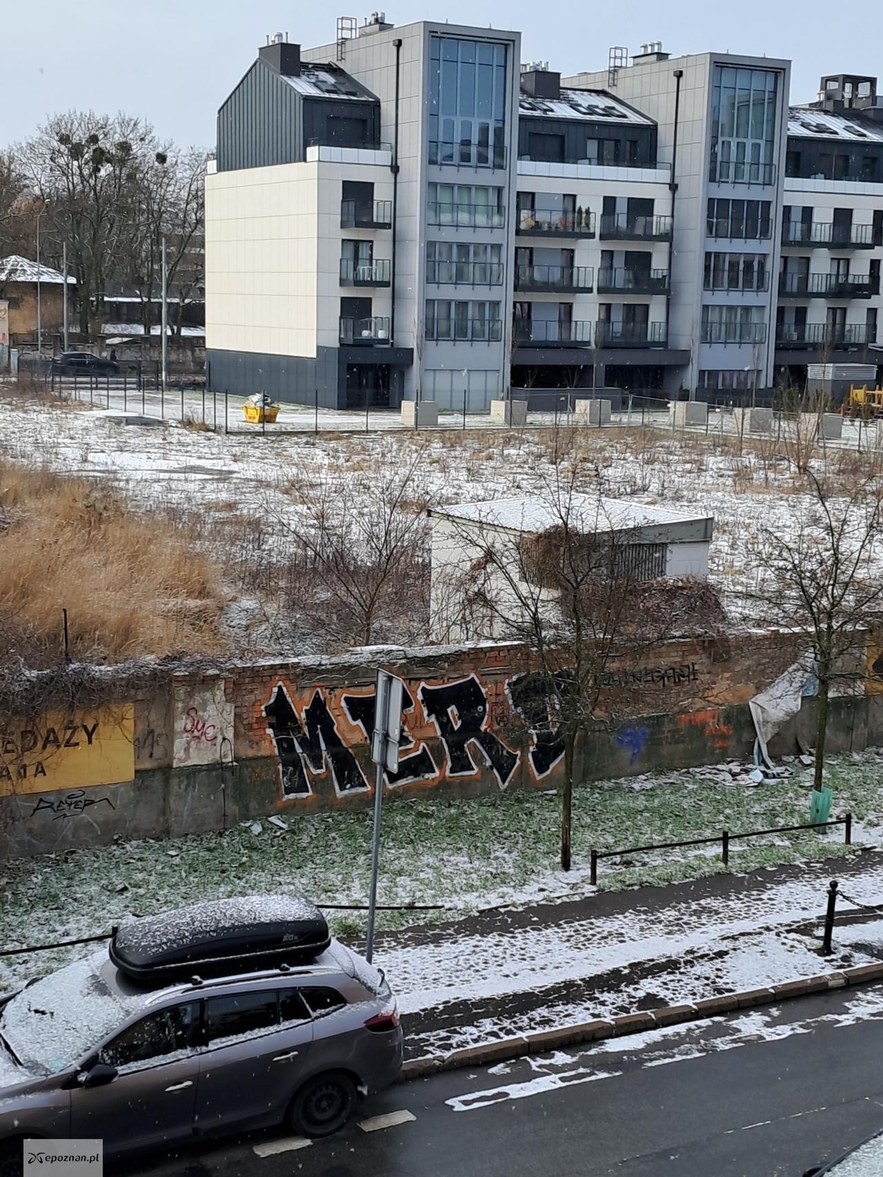 Poranne opady śniegu w Poznaniu | fot. Jerzy